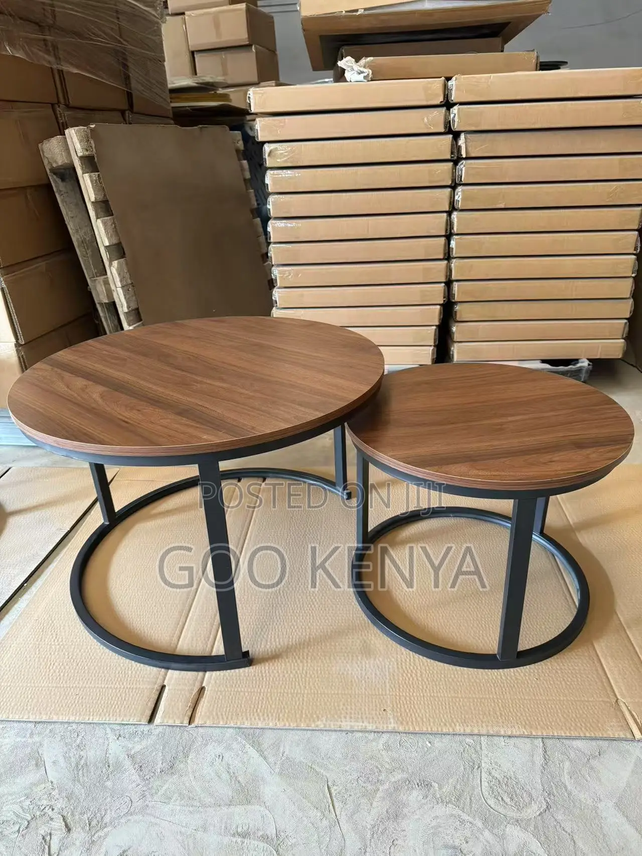 Coffee Table; Luxury Round Nesting Coffee Table Set