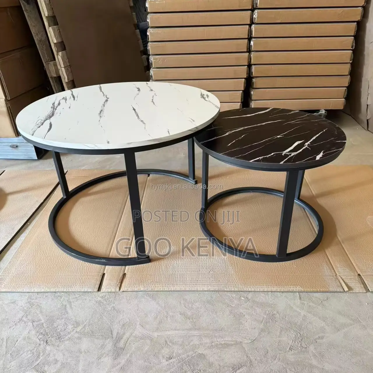 Coffee Table; Luxury Round Nesting Coffee Table Set