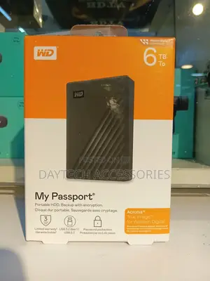 This Is a Western Digital My Passport 6tb Portable Hard Drive - Black