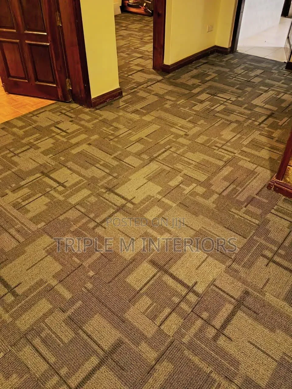Create Unique Living Room Patterns With Modular Carpet Squares