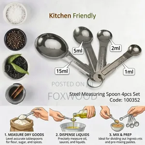Stainless Steel Measuring Spoon 4pcs.