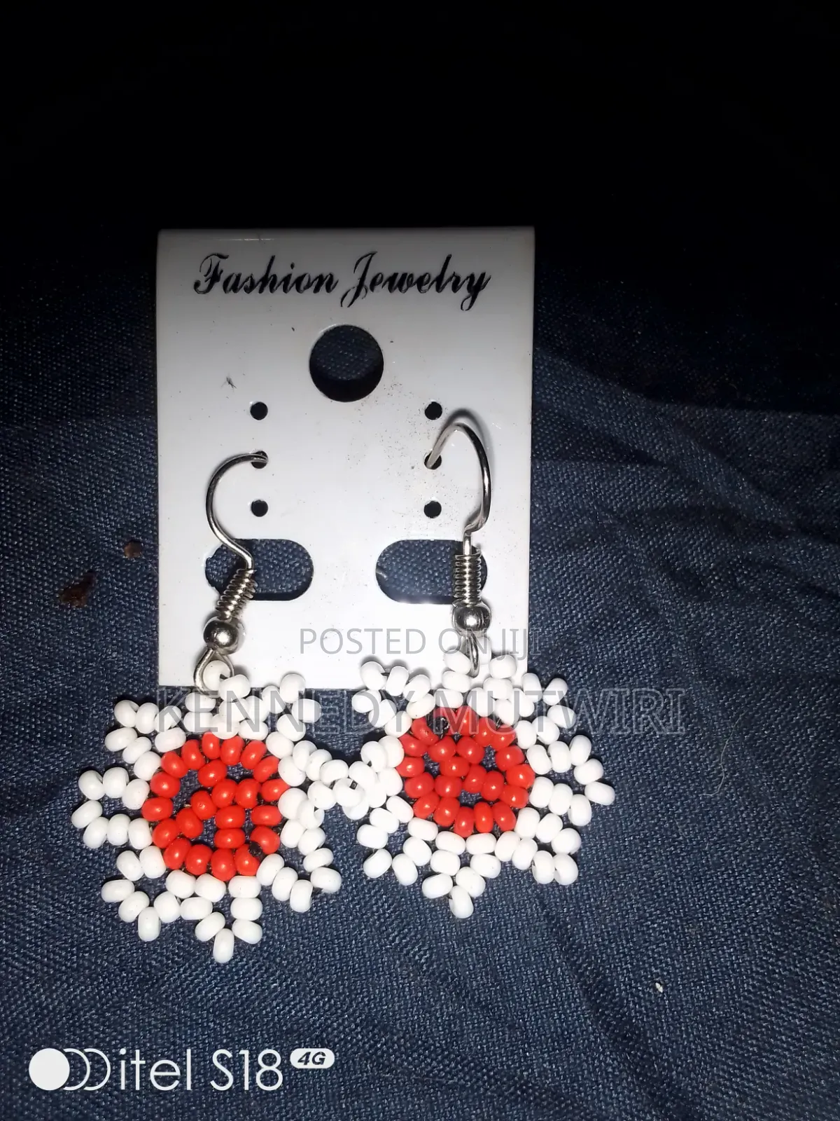 Handmade Beaded Flower Earrings – Custom Colors Available