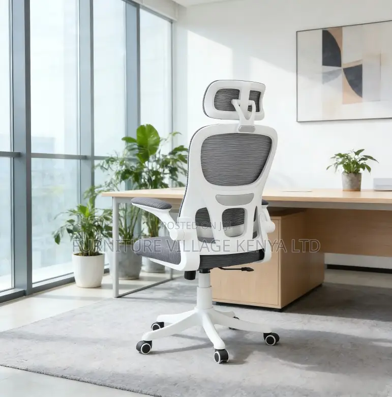 White Ergonomic Chair for Office