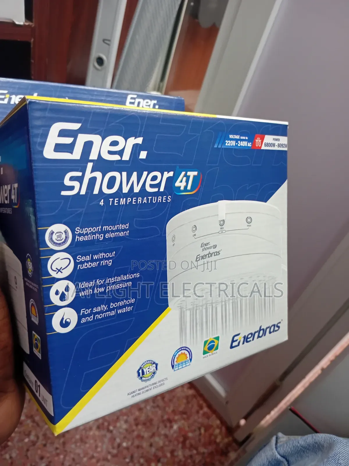 Water Heater Adjustable 4 Temperature Bath Shower Heater