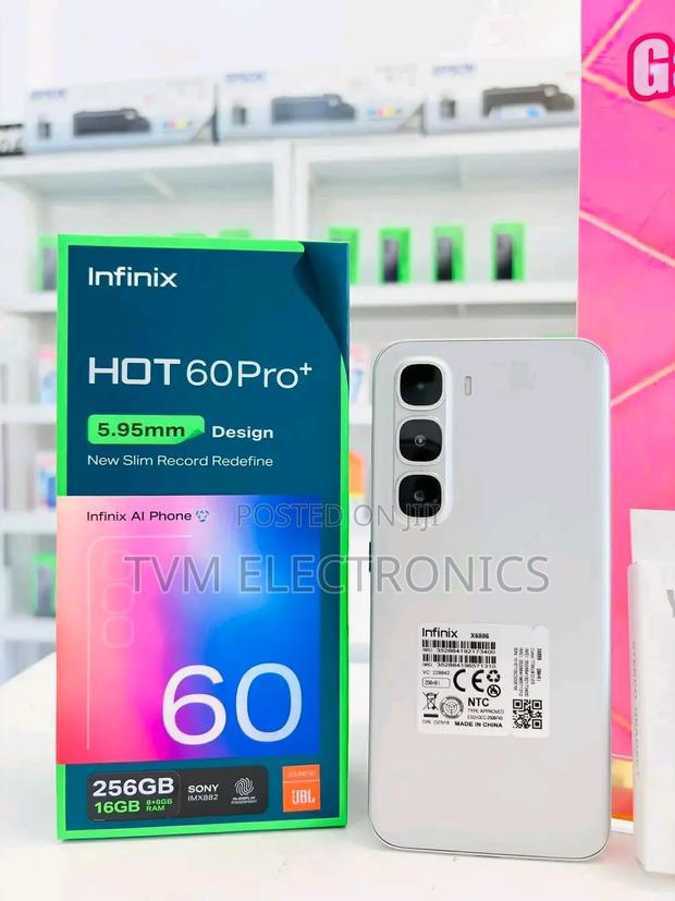 New Infinix Hot 60 Pro+ 256 GB Silver - thumbnail 2