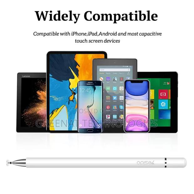 Yesido St02 Universal Captive Stylus Pen 2 in 1 – White - thumbnail 2