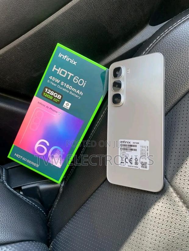New Infinix Hot 60i 128 GB Silver - thumbnail 2