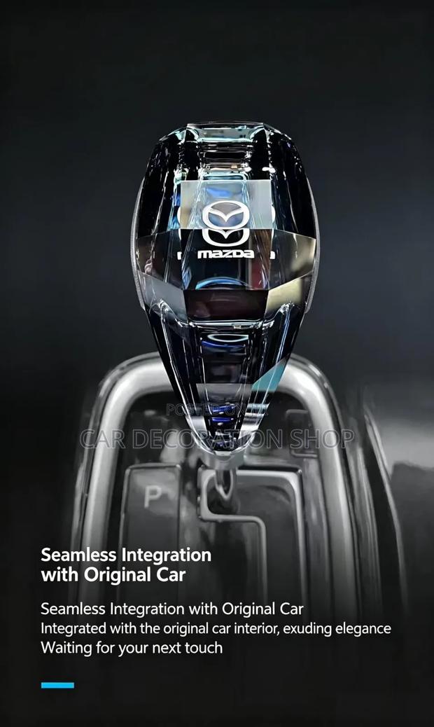 Mazda Gear Knob Crystal Cut With Emblazoned Car Logo Badge