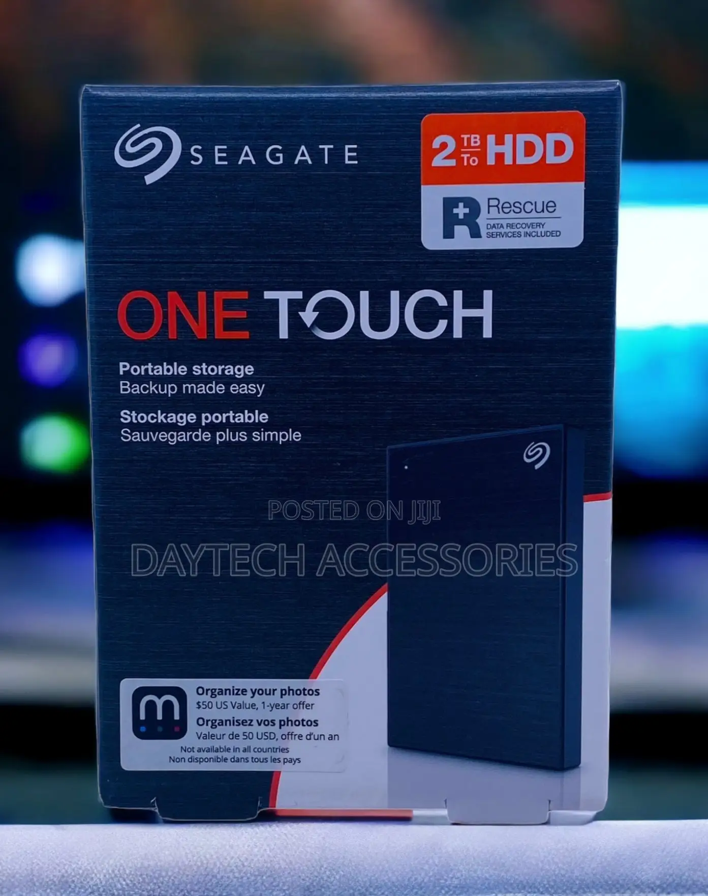 Seagate Portable 2tb One Touch Usb 3.0 External Hard Drive - Black
