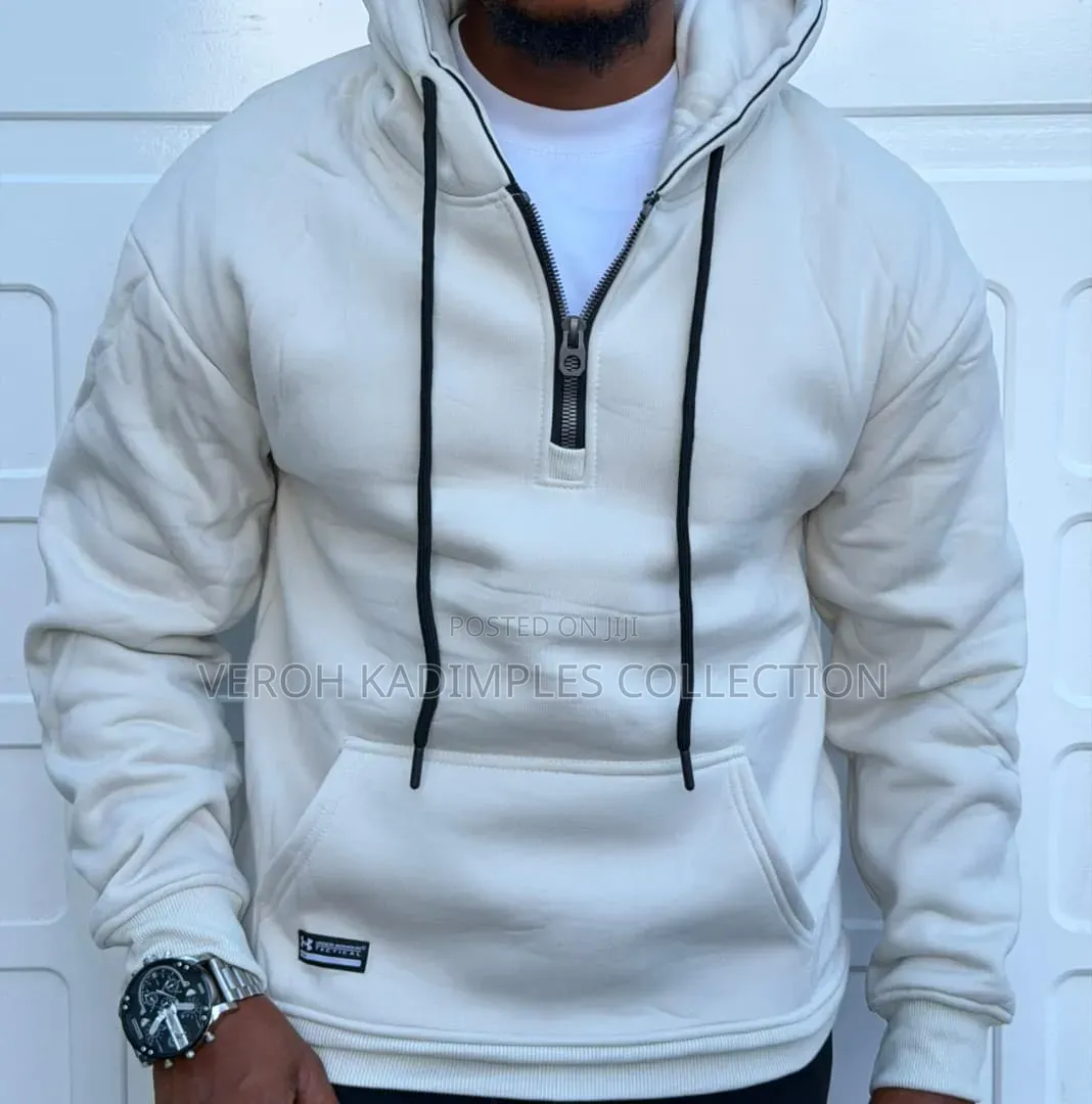 Plain Half Zipper Hoodies