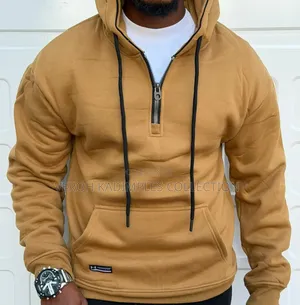 Plain Half Zipper Hoodies