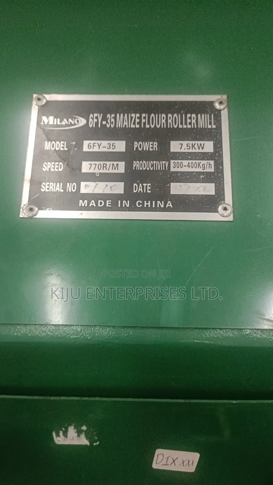 Milano 6fy-35 Roller Mill With Crusher – 15hp Total Power