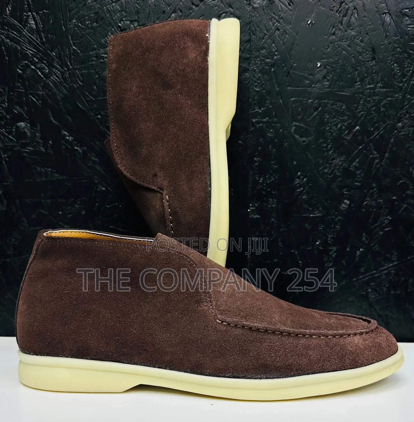 Quality Casual Leather Sued Loro Piano High Cut Shoes