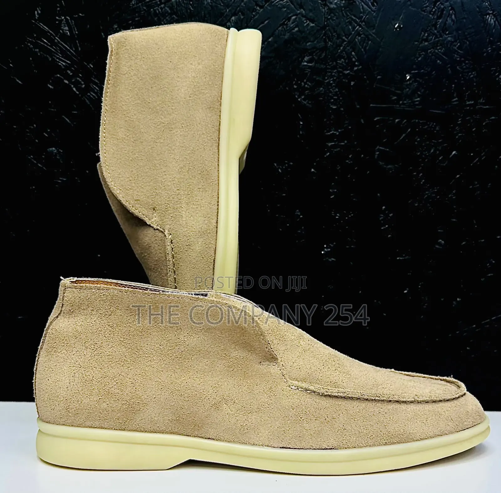 Quality Casual Leather Sued Loro Piano High Cut Shoes