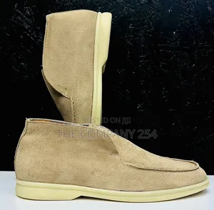 Quality Casual Leather Sued Loro Piano High Cut Shoes