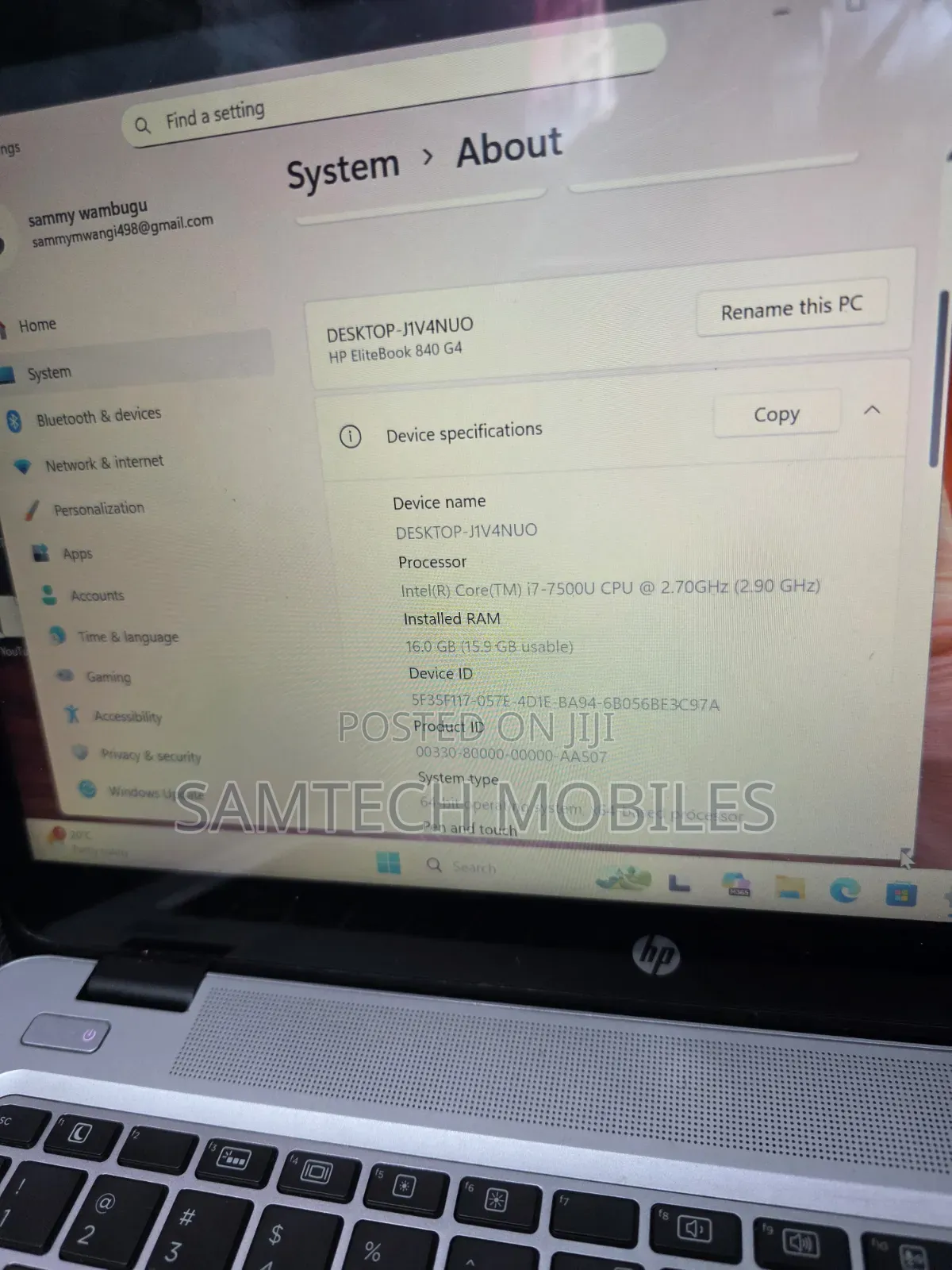 Laptop HP EliteBook 840 G4 16GB Intel Core i7 SSD 256GB