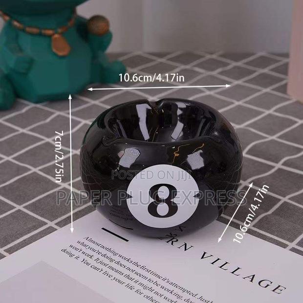 Classic Ceramic Tabletop Ashtray - Classic Ball 8 - thumbnail 2