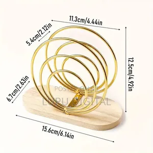 *Metallic Hemisphere Bamboo Base Serviet Holder