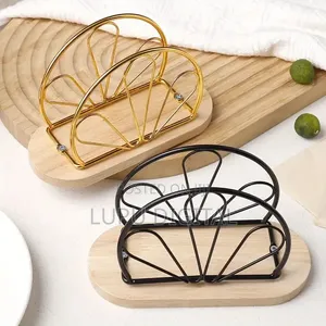 *Metallic Hemisphere Bamboo Base Serviet Holder