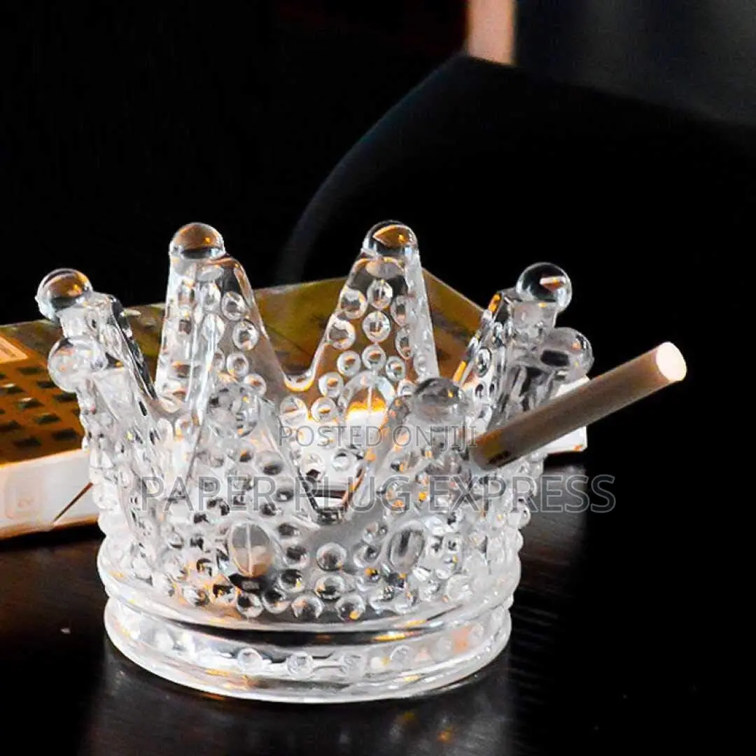 Clear Crown Premium Glass Ashtray