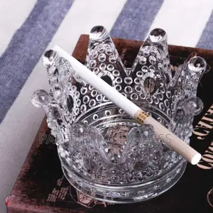 Clear Crown Premium Glass Ashtray