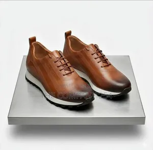 Quality Casual Leather Berluti Leather Laced Rubber Sole Shoes