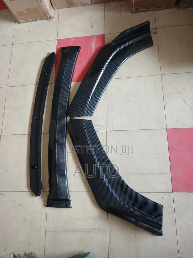 Universal Carbon Front Bumper Lip – Carbon Fiber Style Spoiler Lip