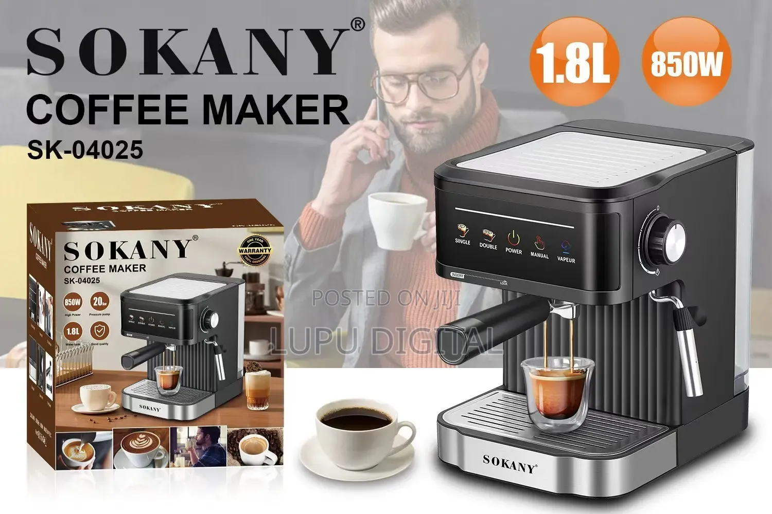 Sokany Commercial Coffee Maker Restocked