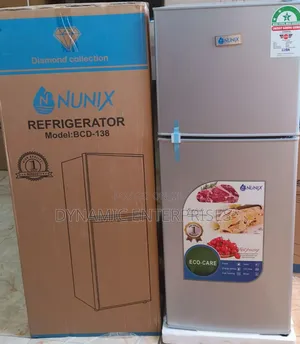 Nunix 138 Litres Large Capacity Double Door Refrigerator Fridge