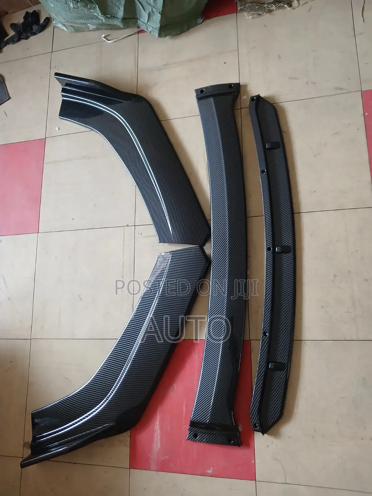 Universal Carbon Fiber Look Front Lip – Sport Car Bumper Splitter