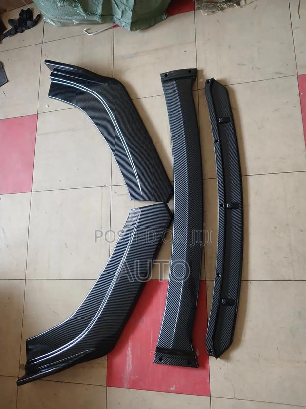 Universal Carbon Fiber Look Front Lip – Sport Car Bumper Splitter
