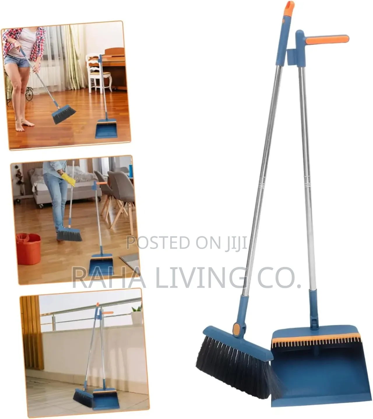 2-in-1 Foldable Rotating Broom Dustpan Set | 3 Colours