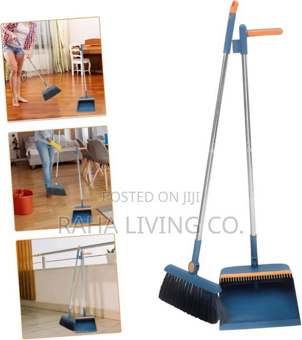 2-in-1 Foldable Rotating Broom Dustpan Set | 3 Colours - thumbnail 7