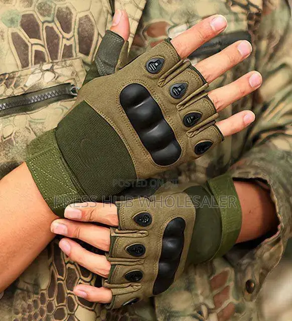 Tactical Fingerless Gloves – Hard Knuckle Impact Protection