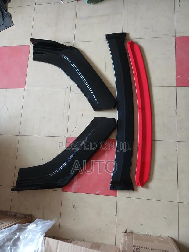 Sport Black Red Front Splitter – Universal Car Bumper Lip Kit