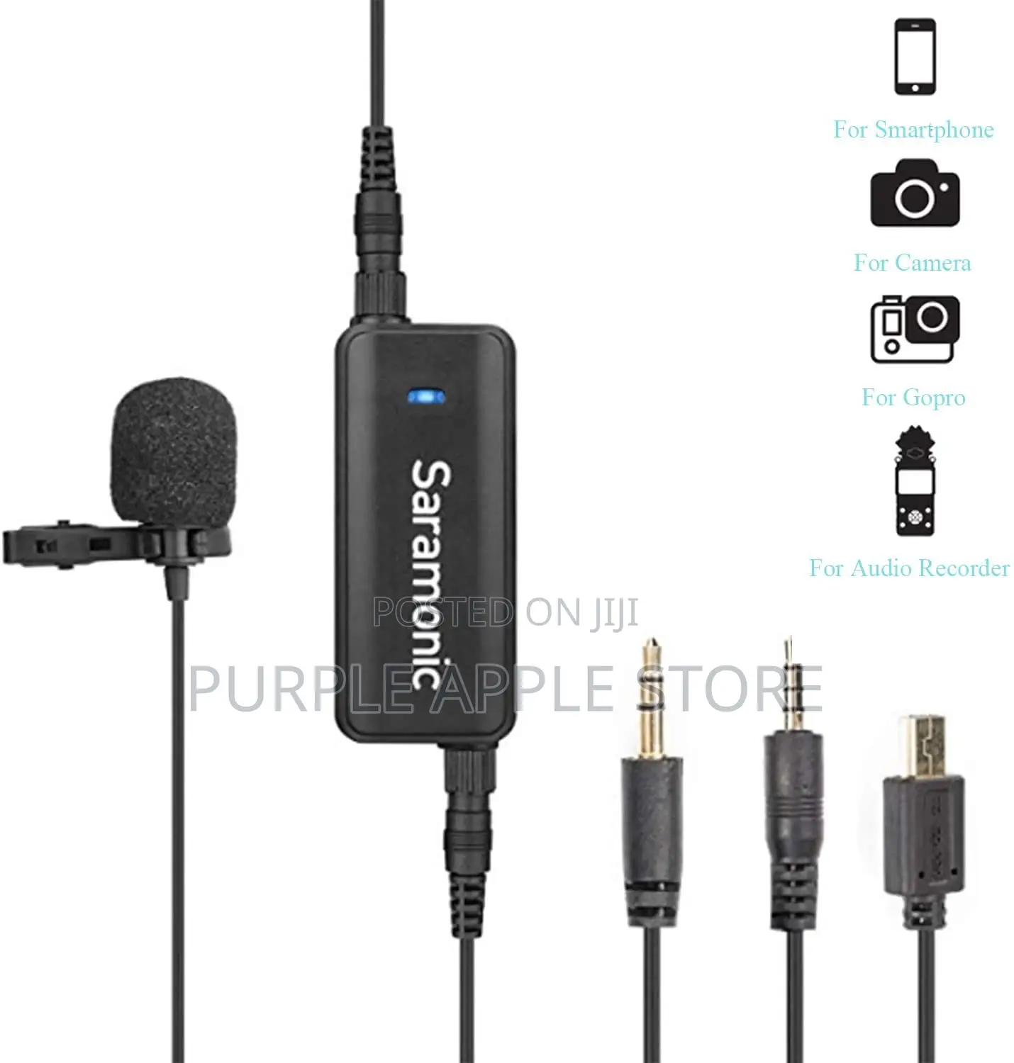 Saramonic Premium Lavalier Microphone With 2 Channel Audio Mixer