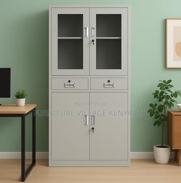 Executive 2-Door Cabinet With Lockers - thumbnail 2
