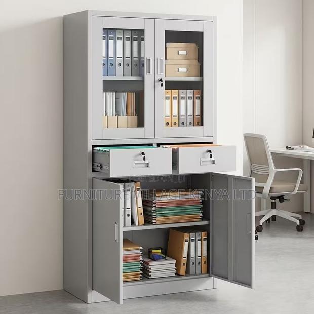 Executive 2-Door Cabinet With Lockers - thumbnail 3
