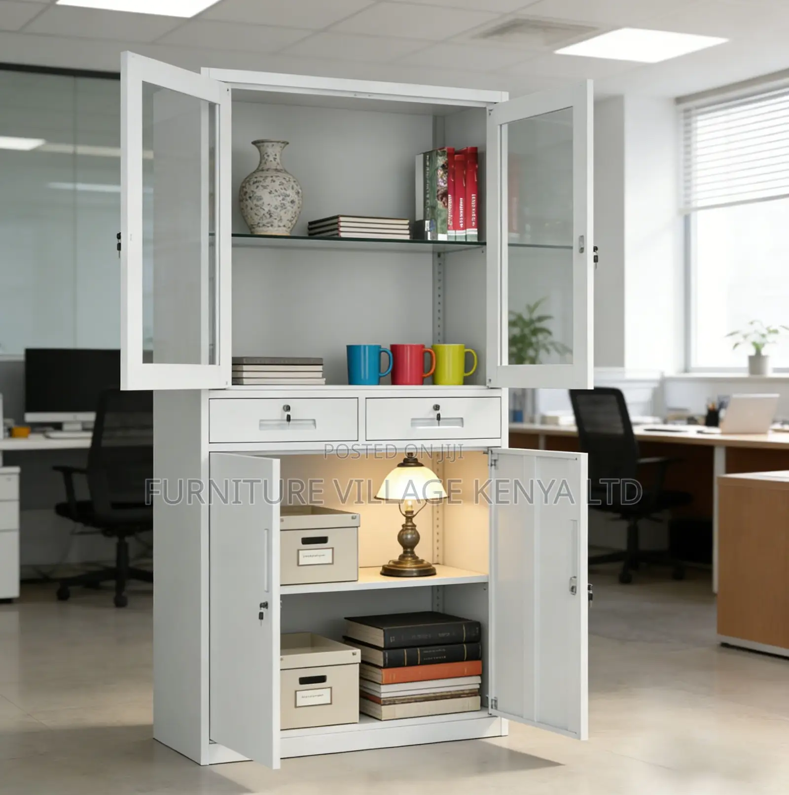 Executive 2-Door Cabinet With Lockers