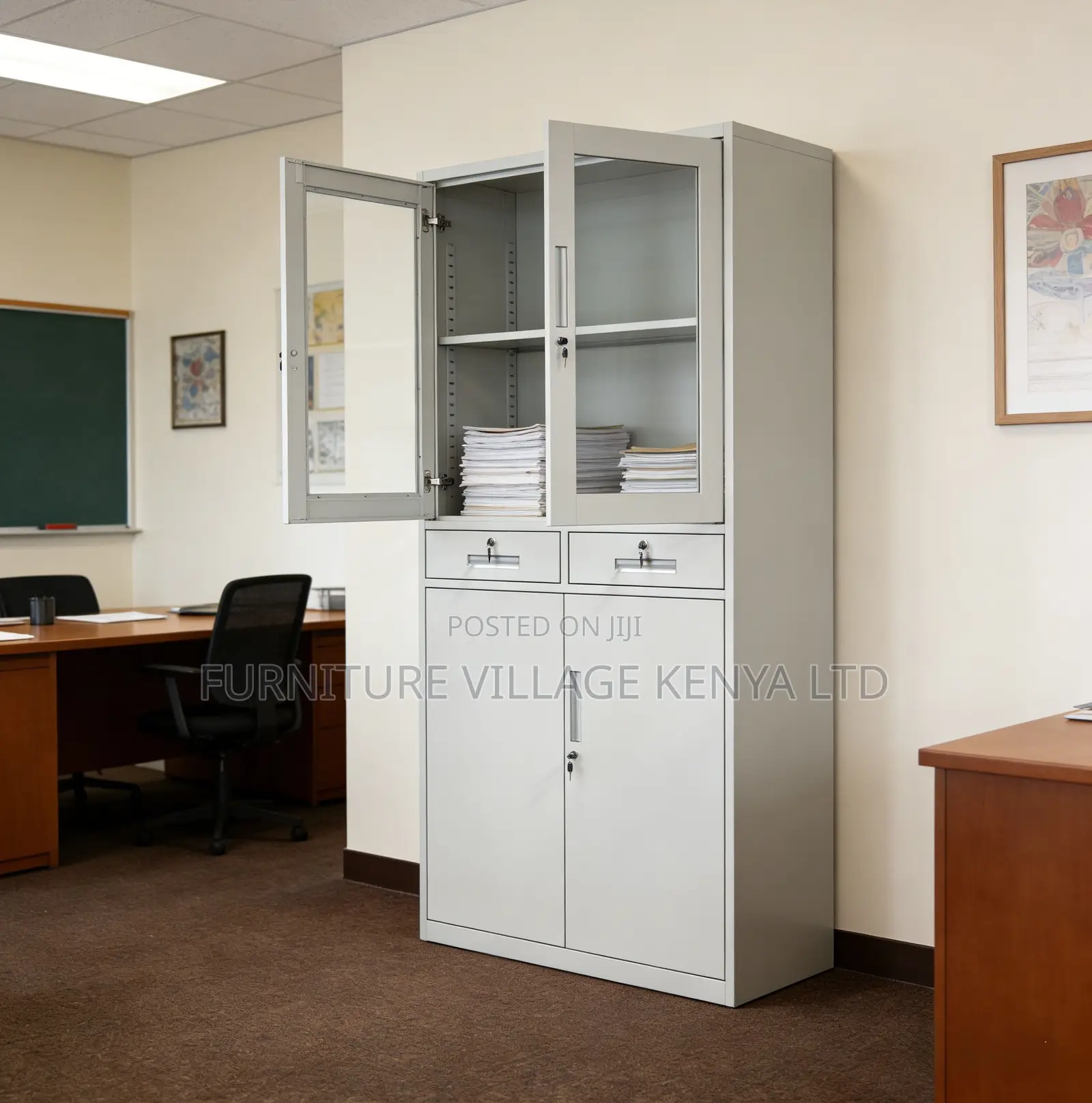 Executive 2-Door Cabinet With Lockers