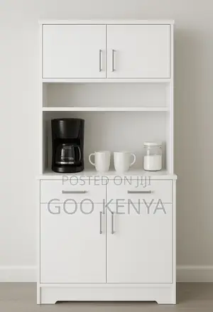 Kitchen Cabinet; Freestanding Kitchen Cabinet With 3 Drawers and Locks