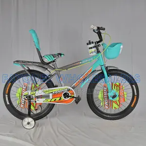 Kidride Kids Bicycle Size 20 With Basket, Back Seat Training Wheels