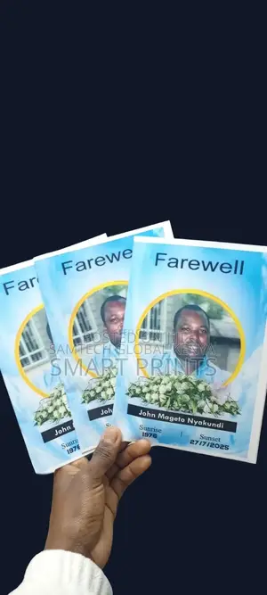 Eulogy Printing Available