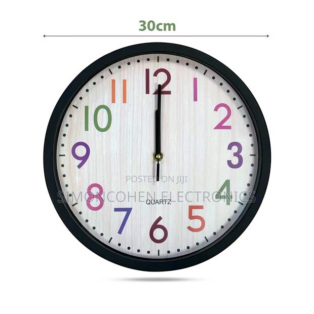30cm Rainbow Font Quartz Wall Clock - thumbnail 2