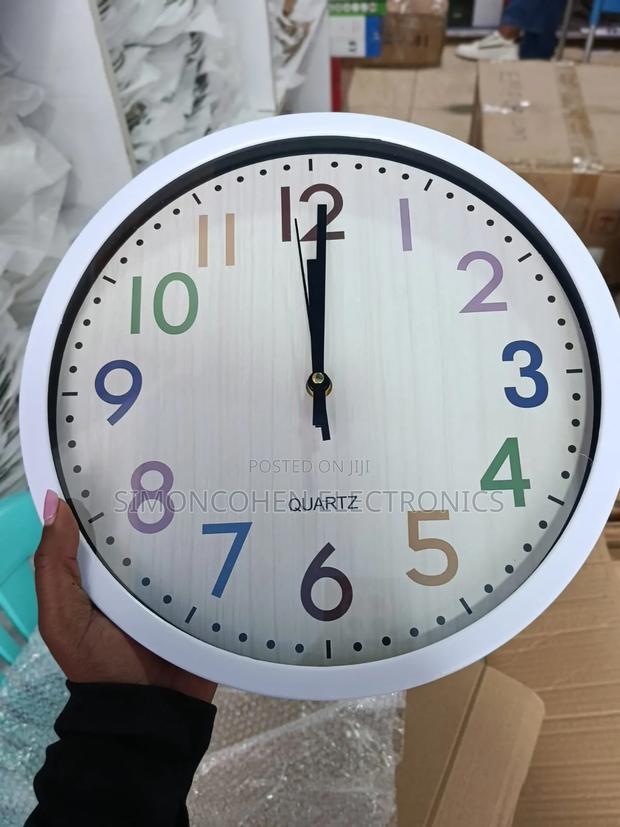 30cm Rainbow Font Quartz Wall Clock - thumbnail 3
