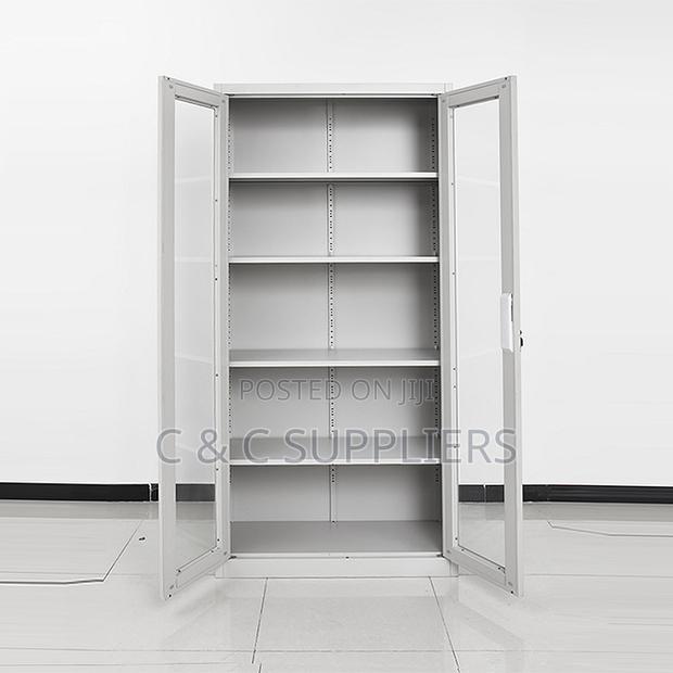 2-Door Glass Front Steel Cabinet - thumbnail 2