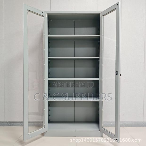 2-Door Glass Front Steel Cabinet - thumbnail 3