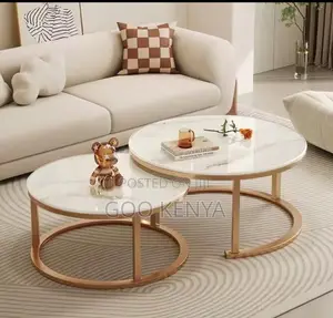 Coffee Table; Premium Modern Living Room Coffee Table With Marble Top