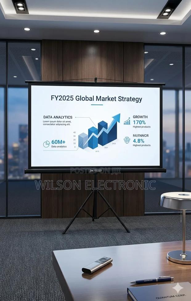Projector Screen Display. 75" Inch