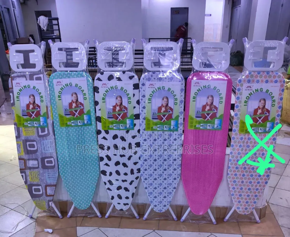 Foldable Ironing Board With Iron Rest - Assorted Prints